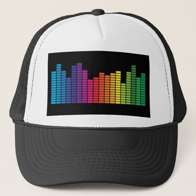 Sehr lustiger Digital Graphic Equalizer Hat Truckerkappe (Vorderseite)