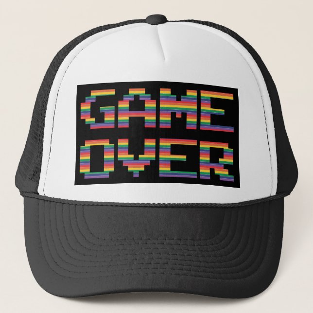 Sehr lustiger klassischer Arcade-Spiel über Hut Truckerkappe (Vorderseite)