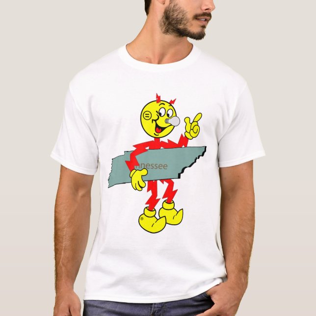 Sehr lustiger Reddy Kilowatt Tennessee T - Shirt (Vorderseite)