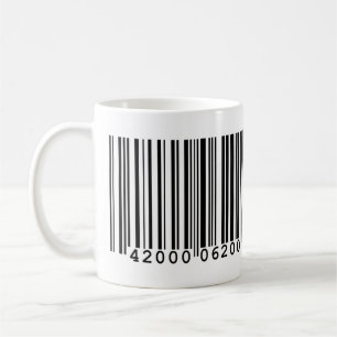 Sehr lustiger Strichcode Kaffeetasse