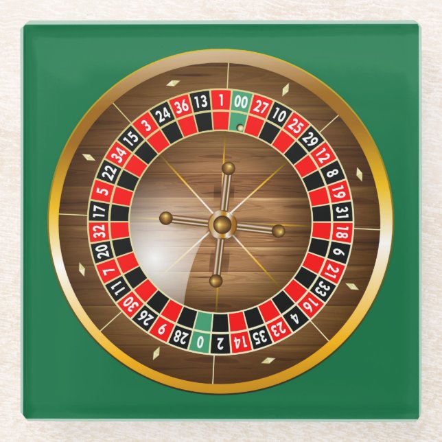 Sehr lustiges amerikanisches Roulette Wheel Glasuntersetzer (Vorderseite)