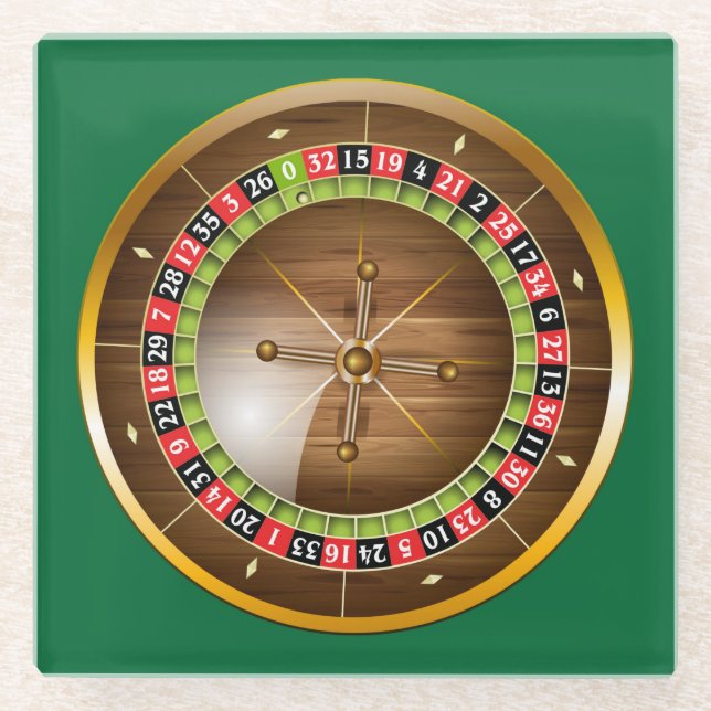 Sehr lustiges European Roulette Wheel Glasuntersetzer (Vorderseite)