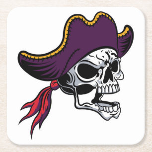 Sehr lustiges Halloween Pirate Untersetzer Set