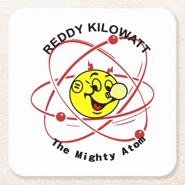 Sehr lustiges Reddy Kilowatt Untersetzer Set (Vorderseite)