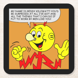 Sehr lustiges Reddy Kilowatt Untersetzer Set