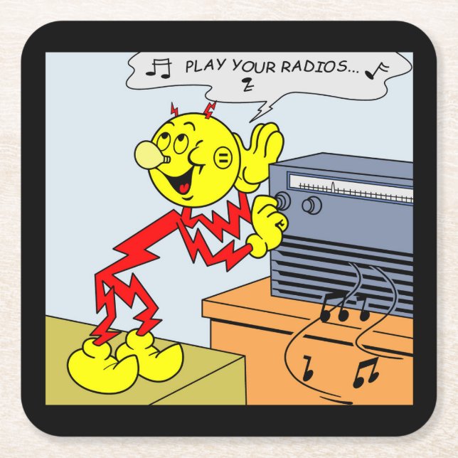 Sehr lustiges Reddy Kilowatt Untersetzer Set (Vorderseite)