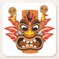 Sehr lustiges Tribal Mask Collection Untersetzer S