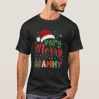 Sehr Merry Grammy Weihnachtsmannmütze Xmas Light F T-Shirt