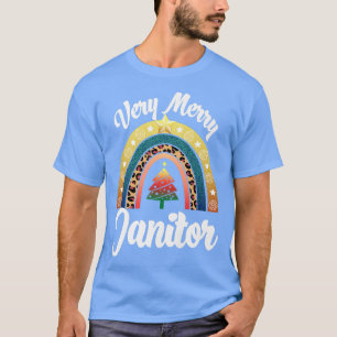 Sehr Merry Janitor Rainbow Funny Women Professione T-Shirt