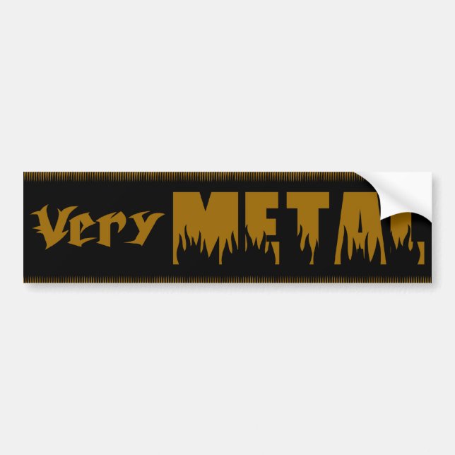 Sehr Metall (Gold) Autoaufkleber (Vorne)