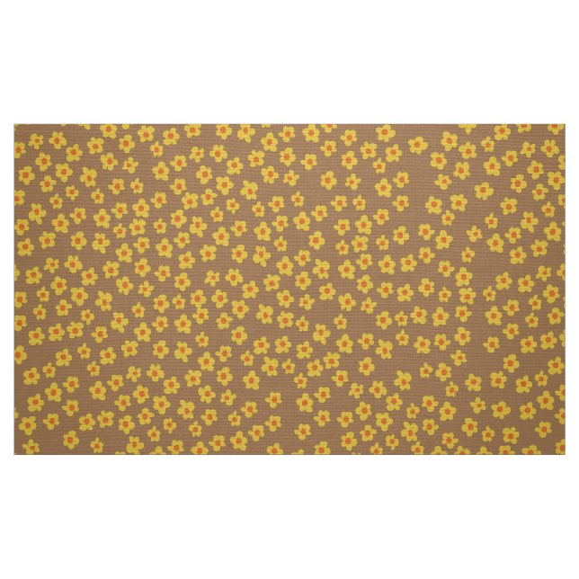 Sehr Mod Retro 60er 70er Blume Muster Stoff (Fat Quarter (45,7 x 55,9 cm))