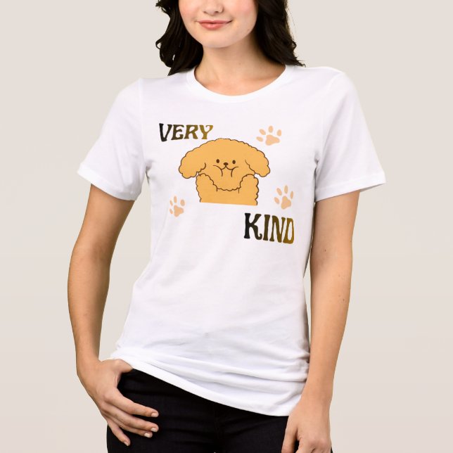 Sehr netter süßer Welpe Tri-Blend Shirt (Vorderseite)