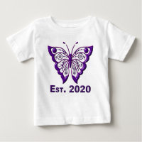 Sehr Niedlich "Est. 2020 Lila Schmetterling"