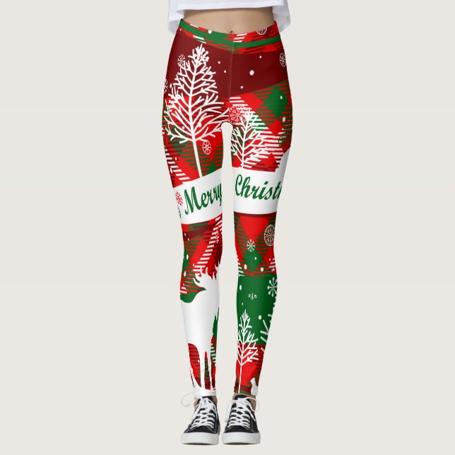 Sehr Niedlich frohe Weihnachten Leggings (Vorderseite)