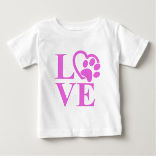 Sehr Niedliche Liebe Herzklopfen und Pfosten Baby T-shirt