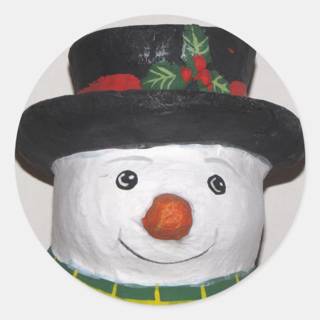 Sehr Niedlicher Snowman Sticker (Vorderseite)