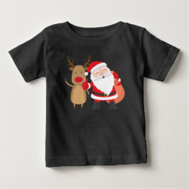 Sehr Niedlicher Weihnachtsmann und Rentier| Shirt