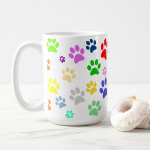 Sehr Niedliches Farbmuster von Pet Paw Print Tasse