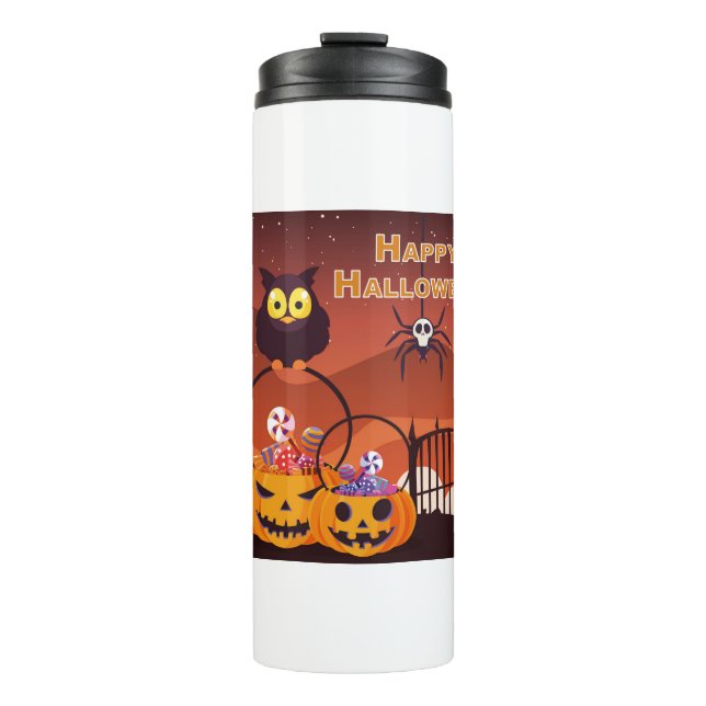 Sehr Niedliches Halloween-Design Thermosbecher (Vorderseite)