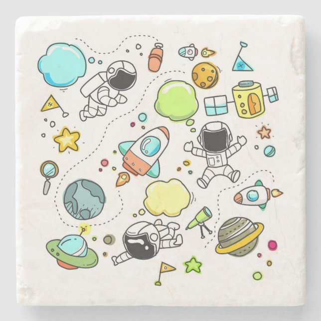 Sehr Niedliches Kinderspieldoodle Steinuntersetzer (Vorderseite)