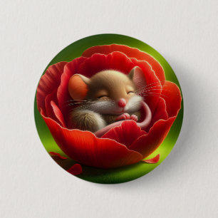 Sehr Niedliches Schlafen von Babymäuse Button