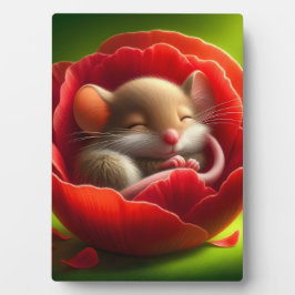 Sehr Niedliches Schlafen von Babymäuse Fotoplatte