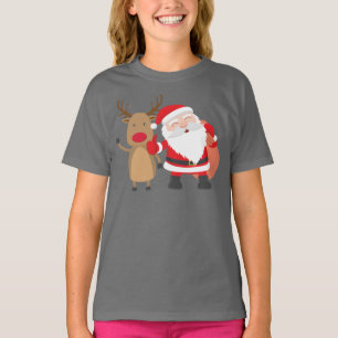 Sehr niedliches Weihnachtsmann- und Ren-  Shirt
