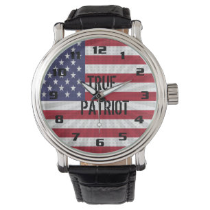 Sehr Patriotisch True Patriot American Flag Armbanduhr
