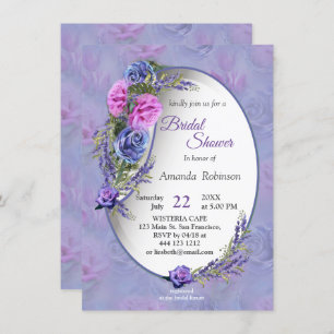 Sehr peri Aquarell, Rose, Tulpen Einladung