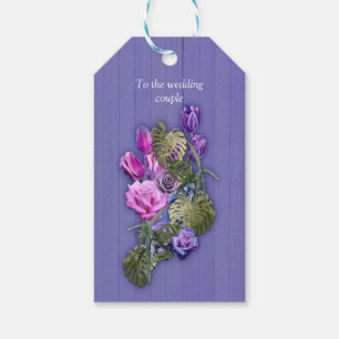Sehr peri Aquarell, Rose, Tulpen Geschenkanhänger
