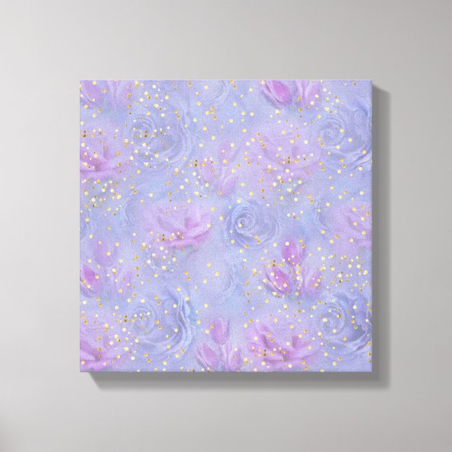 Sehr peri Aquarell, Rose, Tulpen Leinwanddruck (Vorderseite)