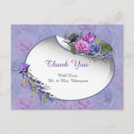 Sehr peri Aquarell, Rose, Tulpen Postkarte