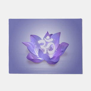 Sehr Peri Lotus und OM-Symbol Fußmatte