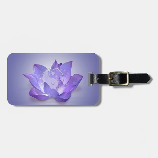 Sehr Peri Lotus und Yin Yang Gepäckanhänger (Vorderseite horizontal)