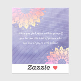 Sehr Peri Yoga Instructor Rose Gold Mandala Quotes Aufkleber