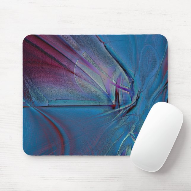 Sehr raue königsblaue digitale Textur in alter Far Mousepad (Mit Mouse)