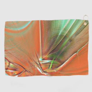 Sehr raue orangefarbene digitale Textur, grimmige, Golfhandtuch