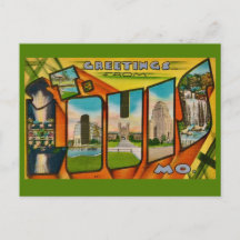 Sehr retro St Louis Postkarte