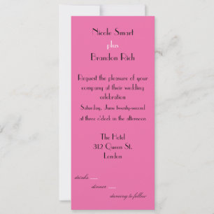 Sehr rosa Einladung zur Hochzeit