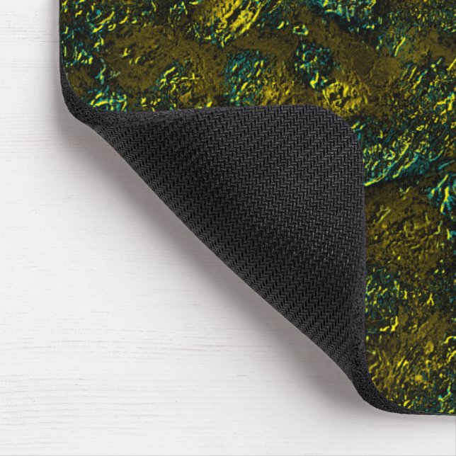 Sehr rustikal gealterte Textur in dunklem Ocker un Mousepad (Ecke)