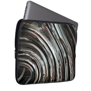 Sehr rustikale Silberstreifen oder kreisförmige Au Laptopschutzhülle