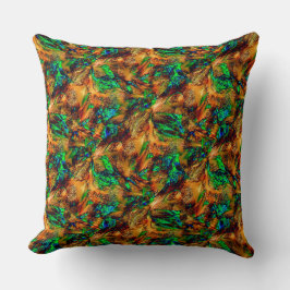 Sehr rustikaler Gestein in gebranntem Gelb mit grü Kissen