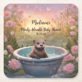 Sehr schöne Babydusche Rechteckiger Pappuntersetzer