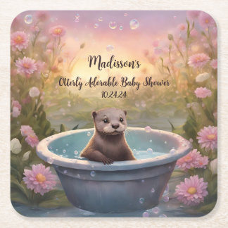 Sehr schöne Babydusche Rechteckiger Pappuntersetzer