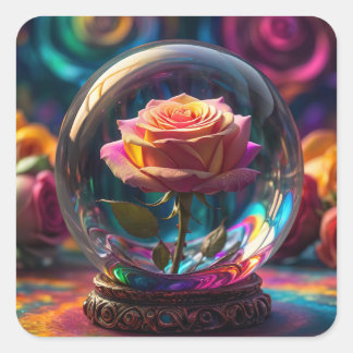 Sehr schöner quadratischer Aufkleber. Quadratischer Aufkleber