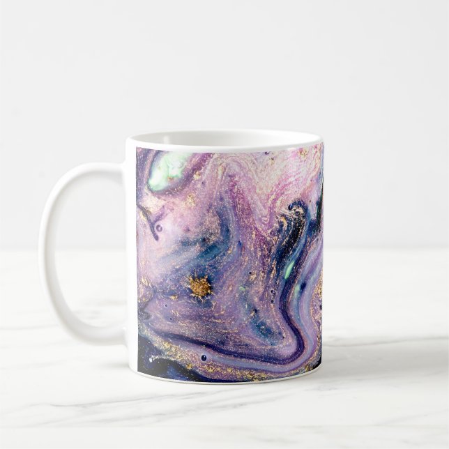 Sehr schönes Marmormuster. Abstrakte Kunst Kaffeetasse (Links)