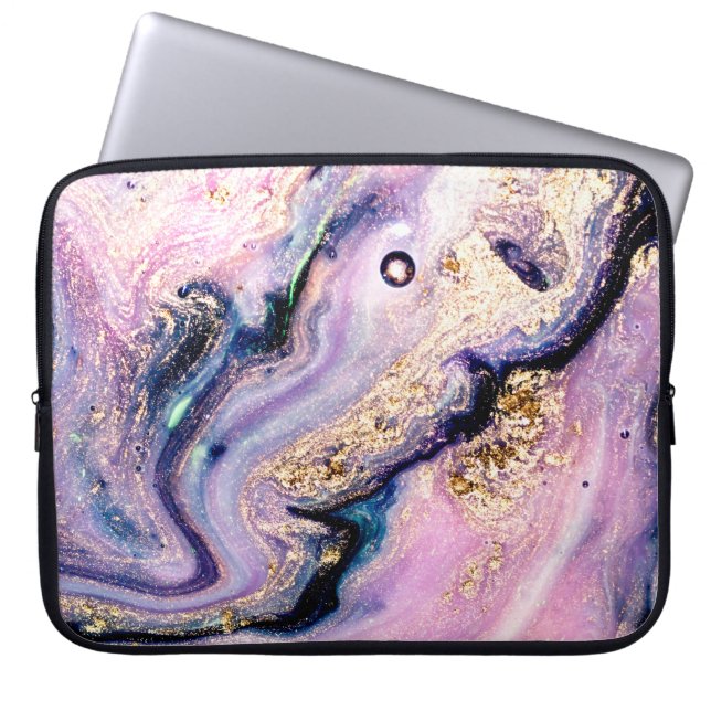 Sehr schönes Marmormuster. Abstrakte Kunst Laptopschutzhülle (Vorderseite)