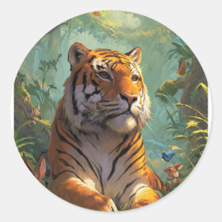 Sehr schönes Tiger 🐯 Design auf Runder Aufkleber
