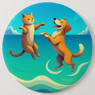Sehr schönes und hübsches Hund- und Katzendesign a Button