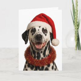 Sehr süße Dalmatiner-Weihnachtskarte Karte